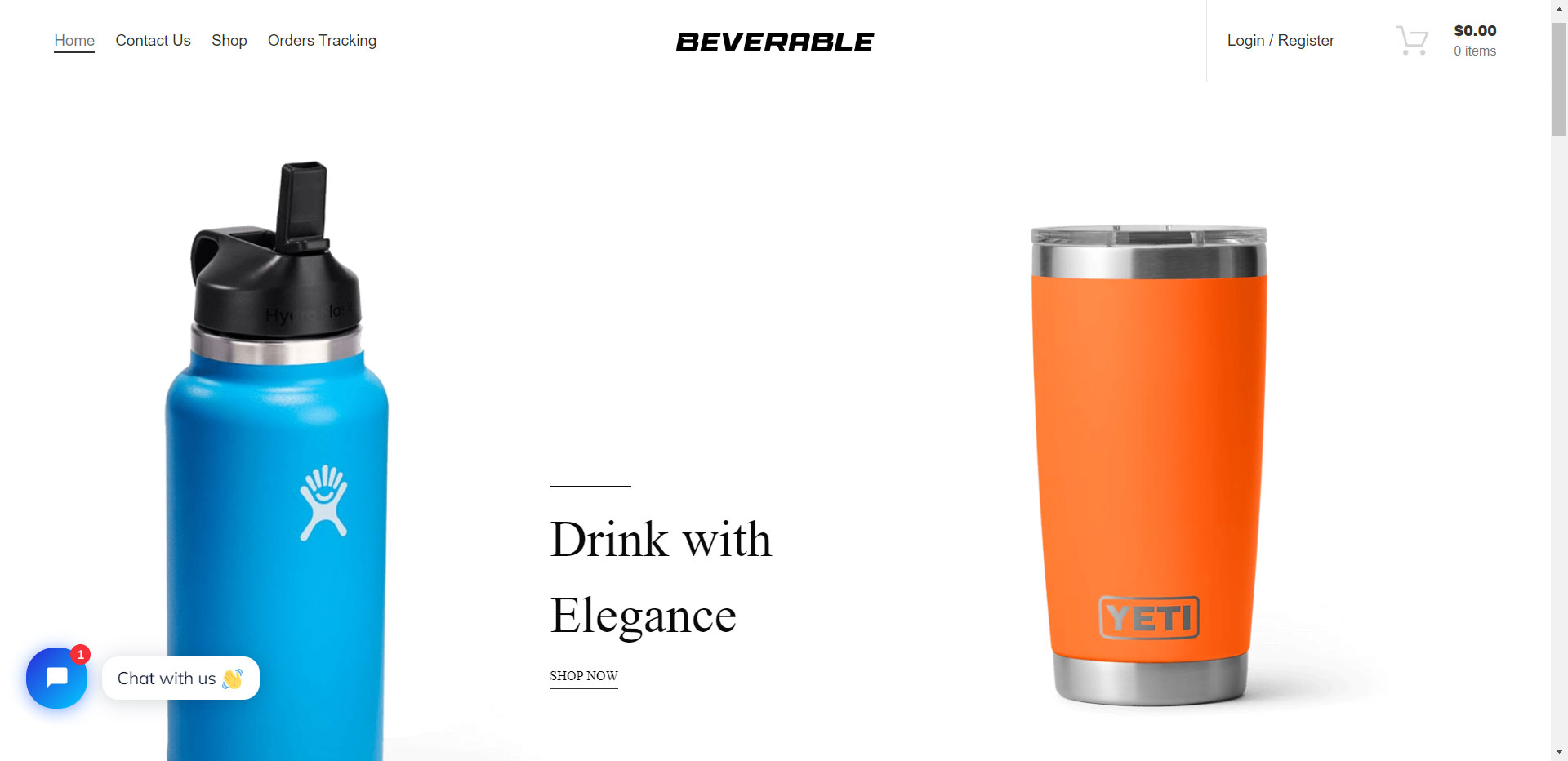 Beverable .com Reactivated Merchant Account with Website